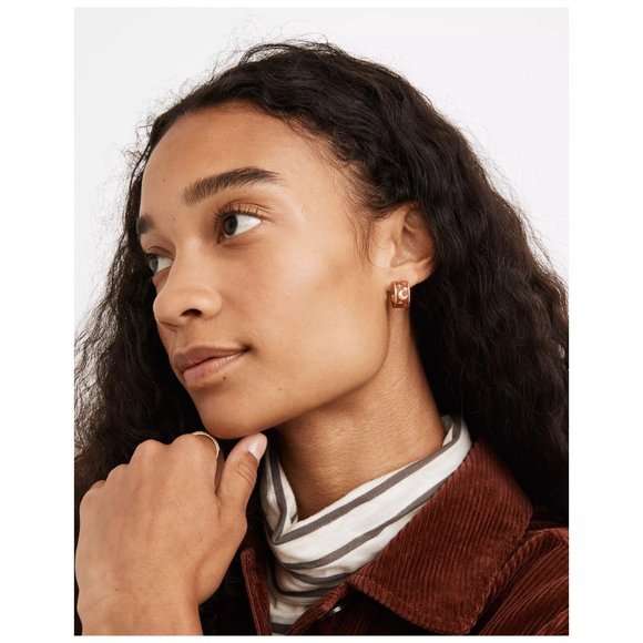 [NWT] Madewell Star & Moon Gold-Plated Huggie Hoop Earrings - Picture 3 of 3